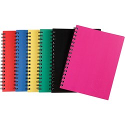  Spirax 510 Hardcover Notebook A6 Ruled 200 Page Side Opening Assorted Pack of 5 