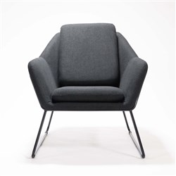  Rapidline Cardinal Lounge Chair 1 Seater 755W x 800D x 870mmH Charcoal Ash 