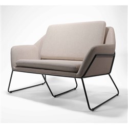  Rapidline Cardinal Lounge Chair 2 Seater 1335W x 690D x 890mmH Charcoal Ash 