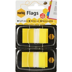 MARBIG FLAGS COLOURED TIP Yellow