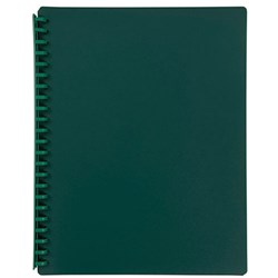 MARBIG REFILLABLE DISPLAY BOOK - A4 20 Pocket - Dark GREEN