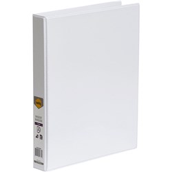  Marbig Clearview Insert Binder A4 2D Ring 25mm White 0 