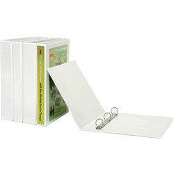 PHOS ESSENTIALS - MARBIG CLEARVIEW INSERT BINDER A4 4D Ring 25MM White