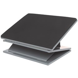  Kensington Ergonomic Footrest 360W x 460D x 250mmH Black Top Grey Base 
