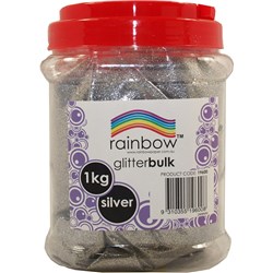  Rainbow Glitter Bulk Jar Red 1kg 