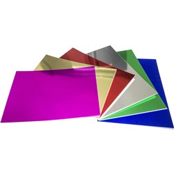  Rainbow Foil Board A4 270gsm Assorted Pack Of 50 