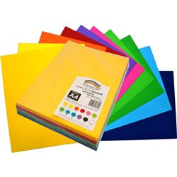  Rainbow Spectrum Board A4 220 gsm Assorted 100 Sheets 