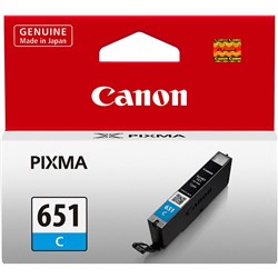  Canon Pixma CLI651C Ink Cartridge Cyan 