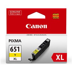  Canon Pixma CLI651XL Ink Cartridge High Yield Yellow 