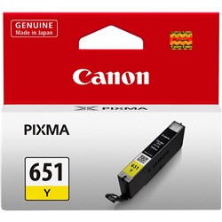  Canon Pixma CLI651Y Ink Cartridge Yellow 
