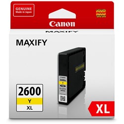  Canon Maxify PPGI2600XLY Ink Cartridge High Yield Yellow 