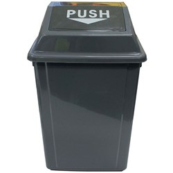 Cleanlink Rubbish Bin With Bullet Lid 25 Litres Grey 0 