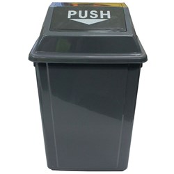  Cleanlink Rubbish Bin With Bullet Lid 40 Litres Grey 0 