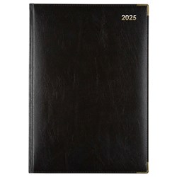 (ACO-41CFBK)  CUMBERLAND CORPORATE DIARY A4 DAY TO PAGE CASEBOUND - Leathergrain Cover