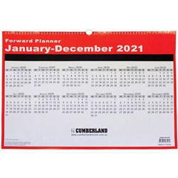 CUMBERLAND WALL PLANNER Month To View Wiro Bound 530X390Mm