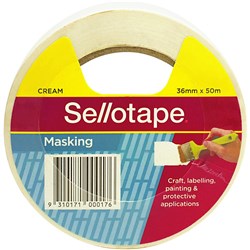  Sellotape Masking Tape 36mmx50m Beige 