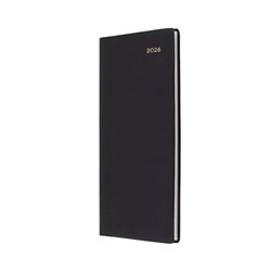  Collins Belmont Pocket Diary B6/7 Slimline Week To View Landscape Black 