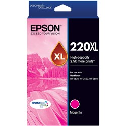  Epson 220XL DURABrite Ultra Ink Cartridge High Yield Magenta 