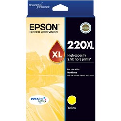  Epson 220XL DURABrite Ultra Ink Cartridge High Yield Yellow 