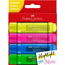  Faber-Castell Textliner Highlighter Ice Assorted Pack Of 4 