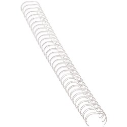  Fellowes Wire Binding Combs 8mm 34 Loop 50 Sheet Capacity White Pack Of 100 
