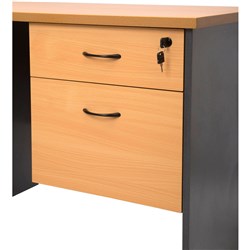  Rapidline Rapid Worker Fixed Pedestal 1 Drawer 1 File 465W x447Dx454mmH Beech/Ironstone 