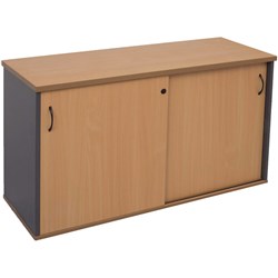  Rapidline Credenza Sliding Doors 1800W x 450D x 730mmH Beech And Ironstone 