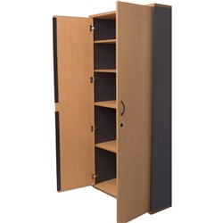  Rapidline Rapid Worker Lockable Cupboard 900W x 450D x 1800mmH Beech And Ironstone 