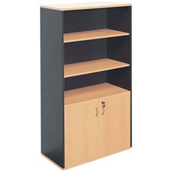  Rapidline Rapid Worker Lockable Wall Unit 900W x 450D x 1800mmH Beech And Ironstone 