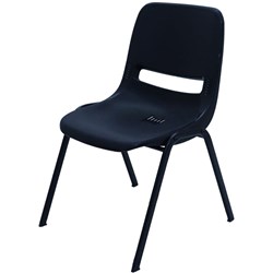  Rapidline P100 Stackable Visitor Chair Black Polypropylene Shell 