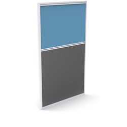  Rapidline Rapid Screen 750W x 30D x 1250mmH Blue Fabric / Ironstone Base 