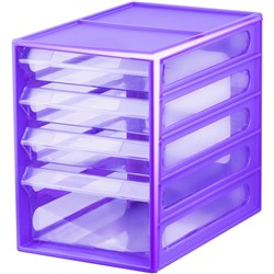  Italplast 4 Drawer Office Organiser Cabinet Lime 