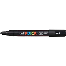  Uni Posca Paint Marker PC-5M Medium 2.5mm Bullet Tip Black 
