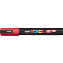  Uni Posca Paint Marker PC-5M Medium 2.5mm Bullet Tip Red 
