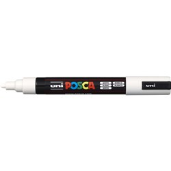  Uni Posca Paint Marker PC-5M Medium 2.5mm Bullet Tip White 