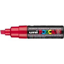  Uni Posca Paint Marker PC-8K Broad 8mm Chisel Tip Red 