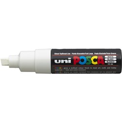  Uni Posca Paint Marker PC-8K Broad 8mm Chisel Tip White 