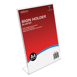  Deflecto Sign Holder Slanted A4 Portrait 0 