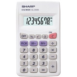  Sharp EL-233SB Pocket Calculator 8 Digit White 