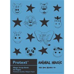  Protext Poly Scrap Book 330x240mm Animal Magic Mega 100gsm 64 Page 