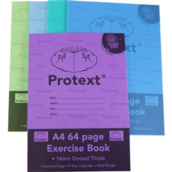  Protext Exercise Book A4 14mm Dotted Thirds 64 Page Lion 