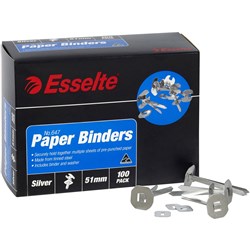  Esselte Paper Binders 51mm Box Of 100 0 