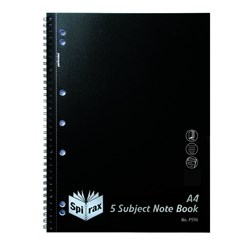 ( ACO-4311100) - SPIRAX P596 5 SUBJECT BOOK 7mm Ru