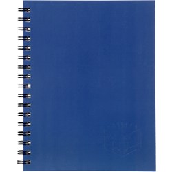  Spirax 511 Hard Cover Notebook A5 Ruled 200 Page Side Opening Blue 