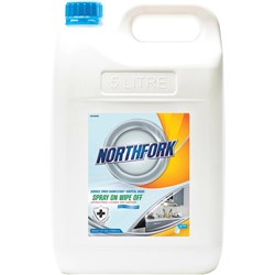  Northfork Hospital Grade Disinfectant Spray On Wipe Off Surface Cleaner 5 Litres 