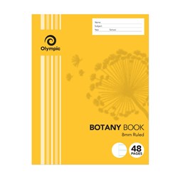 Olympic Botany Book T2848 225mm x 175mm 8mm Ruled 48 Page