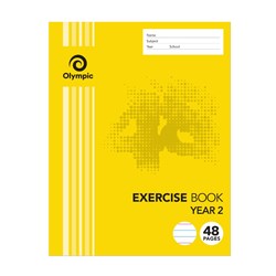 OLYMPIC EXERCISE BOOKS 48Page Yr2 QLD Ruling 225x175