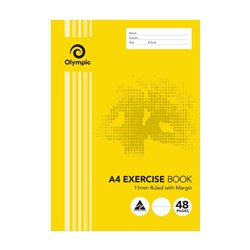 OLYMPIC STRIPE EXERCISE BOOKS A4 48Page 11mm Ruled