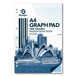 (SPP-141370) - OLYMPIC GRAPH PAD A4 - 25 Leaf 1mm