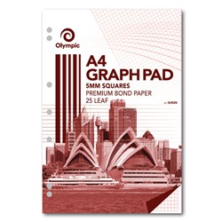 (SPP-141373)  OLYMPIC GRAPH PADS A4 - 5mm Grid